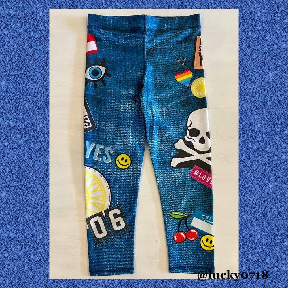 SoulCycle x Zara Terez NWOT Blue Graffiti Soul Pattern Capri Legging Sz S